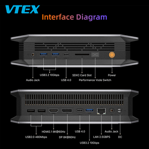 Professional AI Computer 395 16 Core Processor Radeon Graphics 128GB DDR5 RAM <b>2TB</b> SSD Dual USB4 WiFi 7 Workstation VK-M5L New - Product Image 6