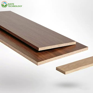 Portes d'armoires de cuisine modernes en peuplier écologiques, panneaux de placage en mélamine anti-corrosion de première qualité E1 - Product Image 4