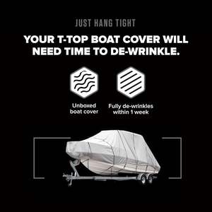 Copertura per <span class=keywords><strong>Barca</strong></span> Resistente 600D, Protezione per Pontone, Copertura Impermeabile per Esterni con Cinghia di Fissaggio Regolabile - Product Image 2