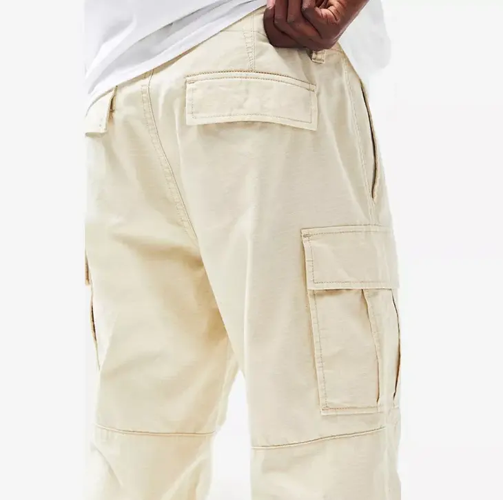 Oem Fashion Custom Streetwear Straight Plus Size Jogger Wide Leg Khaki Baggy Cargo Pants mens trousers