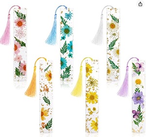 Marcapáginas de resina de flor seca personalizado de 138x25mm, bonito soporte de página, marcapáginas, accesorios para <span class=keywords><strong>promociones</strong></span> - Product Image 4