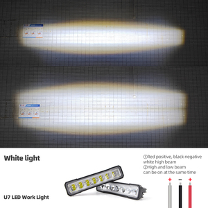 Universelles 60W Weißes 8-Zoll LED-Arbeitslicht Wasserdichtes Nebelscheinwerfer für Motorrad SUV LKW Zusatzscheinwerfer LED-Leiste - Product Image 5