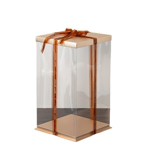 Scatole alte di nozze di carta di stile trasparente di personalizzazione all'ingrosso per le torte alte del pallone dei regali - Product Image 4