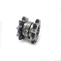Pignon double en acier C45 60B à alésage 15 mm, certifié CE Chine, pour traitement de durcissement des dents