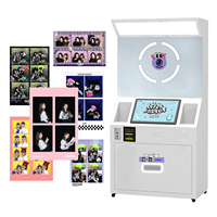 Máquina Expendedora de Fotos Instantáneas Digital Directo de Fábrica, Compatible con Cámaras SLR/Smartphones/iPad, Pantalla Táctil de 21.5 Pulgadas, Funcionamiento Automático con Monedas