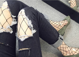 Collants Sexy en résille pour femmes, Lingerie en Nylon, collants en résille, pour boîte de nuit, grande taille - Product Image 5