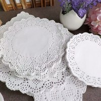Napperons de table en dentelle de qualité industrielle, imperméables et résistants aux hautes températures, napperons en dentelle, sous-plaques en papier