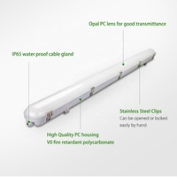 Luminaire LED Tri-Proof Haute Luminosité 40W IP65 Étanche aux vapeurs 4FT 3-CCT Commutable Angle de Faisceau 120° pour Garage Bureau Entrepôt