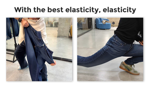 <span class=keywords><strong>Jeans</strong></span> da Donna di Alta Qualità a <span class=keywords><strong>Vita</strong></span> Alta <span class=keywords><strong>con</strong></span> Controllo Pancia, Gamba Larga, Alta Elasticità e Tasche per Uscite Casual - Product Image 5