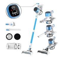 Aspirateur sans sac 13 kPa pour tapis et sols durs, aspirateur à main sans fil pour nettoyer les canapés