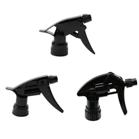 Pulvérisateurs à gâchette miniatures professionnels en plastique noir 28/400 28/410 pour bouteilles d'eau, pour pulvérisation fine de produits chimiques et de jardinage