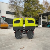 Rouleau compacteur vibrant télécommandé de 1,8 tonne, compacteur à double tambour avec moteur Yanmar EPA, homologué CE
