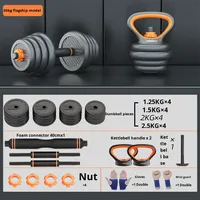 Meilleur ensemble de salle de sport à domicile tout-en-un 2026, haltères et kettlebells réglables combinés pour l'entraînement musculaire des hommes
