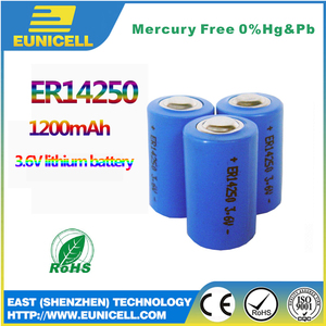 Super 1/2AA formato ER14250 3.6V 1200mAh batteria al litio utilizzata per il gas Li-SOCL2 contatore dell'acqua - Product Image 2