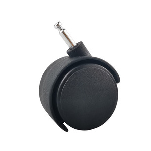 Roulettes pivotantes avec frein, noires, capacité de charge de 60 kg, pour chaise, meubles, chariot, accessoires, rouleaux en plastique - Product Image 4