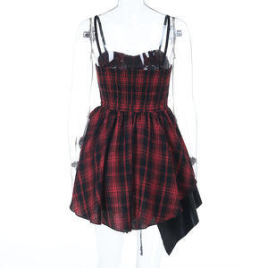 Completi per Bambini Stile Y2K <span class=keywords><strong>Gothic</strong></span> Lolita <span class=keywords><strong>Anime</strong></span>, Abito con Gonna Tartan Punk, Outfit Harajuku per Spettacoli - Product Image 6