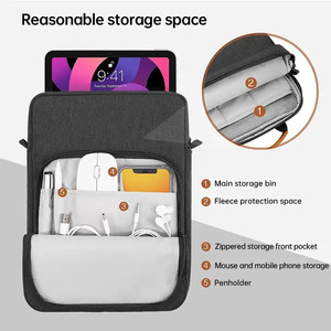 Borsa a tracolla in pelle stile business semplice per <span class=keywords><strong>iPad</strong></span> e tablet da 9,7 pollici/11 pollici, e laptop - Product Image 2