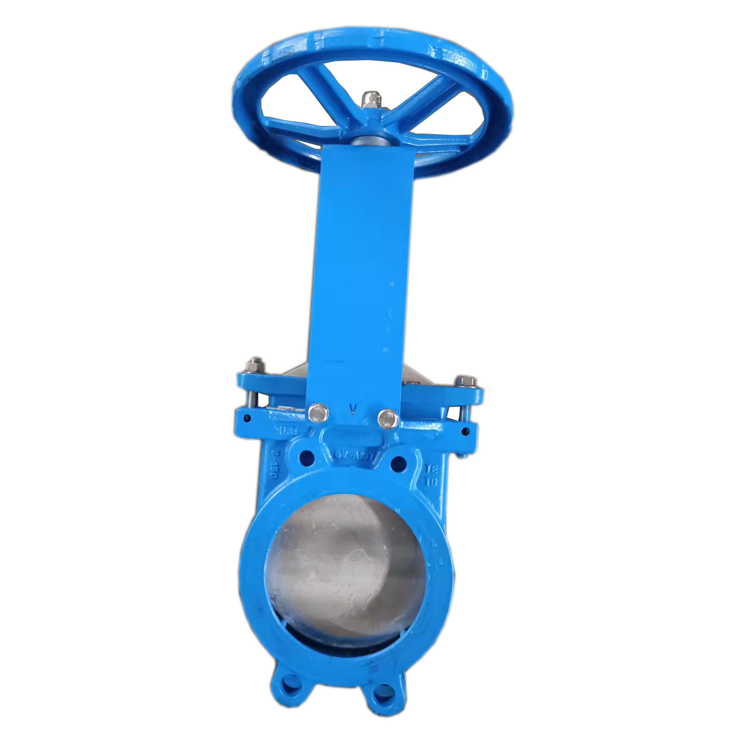 Высококачественный нож задвижка клапан ручное колесо GGG40 WCB SS304 диск 1.0Mpa 1.6Mpa PN16