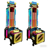 Machine de jeu d'arcade Hercules Hammer Strength Test, à monnayeur, jeu de frappe au marteau, avec système de récompense, pour usage domestique, en alliage d'aluminium, 20kg+