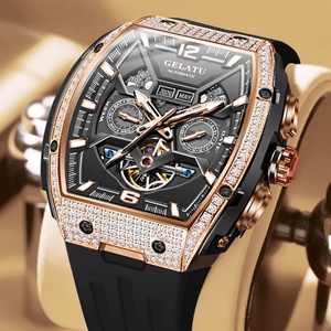 Gelatu 6016 Luxury Brand Multifunctional Waterproof <b>Automatic</b> Mechanical Watch High end Men's Inlaid Waterproof <b>Wristwatch</b> - Product Image 3