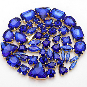 Pedreria De <span class=keywords><strong>Cristal</strong></span> Griffes en métal de haute qualité Sertissage de strass en vrac Base dorée Strass multicolores pour la décoration de bricolage - Product Image 2