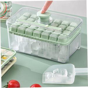 Bac à glaçons empilable et portable, moule en plastique à démoulage rapide avec pelle à glace - Product Image 2