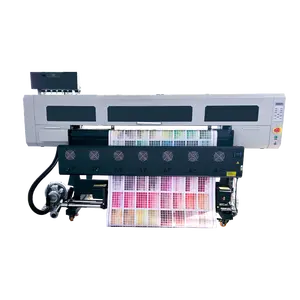 Impresora de inyección de tinta INQI 1,8 m con cabezal de impresión i3200 de 4 piezas con placa hoson