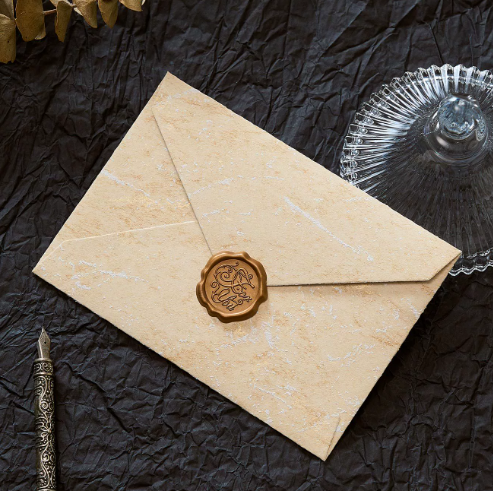 Beige 1 busta-1 adesivo con vernice antincendio (con 3 fogli di carta da lettera)