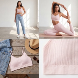 Soutien-gorge sans couture en coton côtelé pour adolescentes, modèle <span class=keywords><strong>Santoni</strong></span>, ultra doux, léger et confortable, pour petites poitrines, lingerie sans armatures - Product Image 3