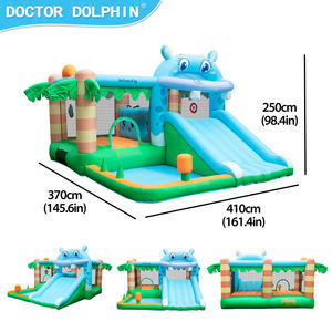 Château gonflable Doctor Dolphin pour enfants avec toboggan, utilisation à domicile, fête, château gonflable avec toboggan, château gonflable - Product Image 4