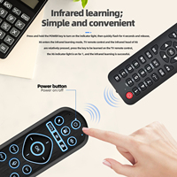 Télécommande Intelligente X6 à Code Fixe avec Commande Vocale Google, Souris Aérienne 2.4G/Sans Fil 10M, Clavier QWERTY Rechargeable