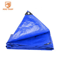Bâche en PE à prix avantageux, ruban bleu, plastique, imperméable, enduite de polyéthylène, pour l'extérieur