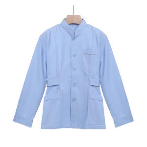 Femme médecin deux pièces gommage ensembles à manches longues Style chinois vêtements de <span class=keywords><strong>travail</strong></span> avec col montant pour l'hôpital soins infirmiers maison soignant <span class=keywords><strong>travail</strong></span> - Product Image 3