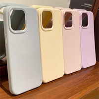 Style coréen Ins couleur unie adapté pour IPhone17 16 14 Pro Max coque de téléphone Silicone 15 couverture souple 13