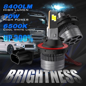 Instalación simple y sin pérdidas H13 Faros delanteros de camión LED Faro 8400lm 70W H13 LED H4 Faros para furgonetas de coches universales - Product Image 2