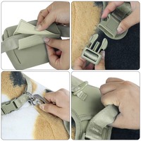 Harnais de sécurité pour chien personnalisé léger Petsign avec logo, harnais pour chien rembourré et réglable avec couche d'air, collier pour chien en caoutchouc, laisse, sac