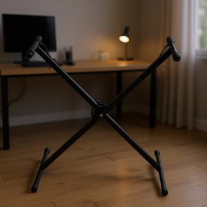 Glarry Single Tube X Type Folding <b>Keyboard</b> Stand Black For <b>Keyboards</b> - Product Image 2