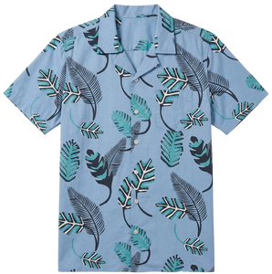 <b>Prime</b> Vista PV26050402-1 Tropical Print 100% Organic Cotton Casual Breathable Short Sleeve Sustainable Abstract Camp Shirt Men - Product Image 5