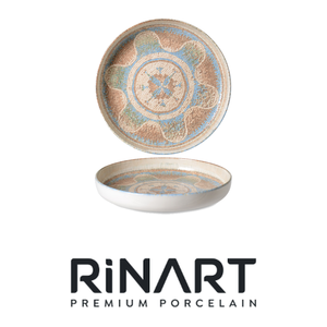 Bol Celest Ø 22 cm H 4 cm Porcelaine Fine Premium Impression Numérique Porcelaine Rinart - Product Image 4