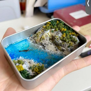Kit de matériaux pour modèle artisanal de paysage marin miniature carré, paysage marin, micro-paysage, petits ornements - Product Image 1