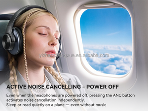 OneOdio A10 Wireless DJ Headphone Hybrid ANC Active Noise Cancelling Detachable Cable Share Port Wireless Pilot <strong>Headset</strong> Aviation - Product Image 2