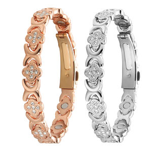 Groothandel trendy geometrische roségoud koperen bedelarmbanden met natuursteen, unisex, voor jubilea en andere gelegenheden - Product Image 1