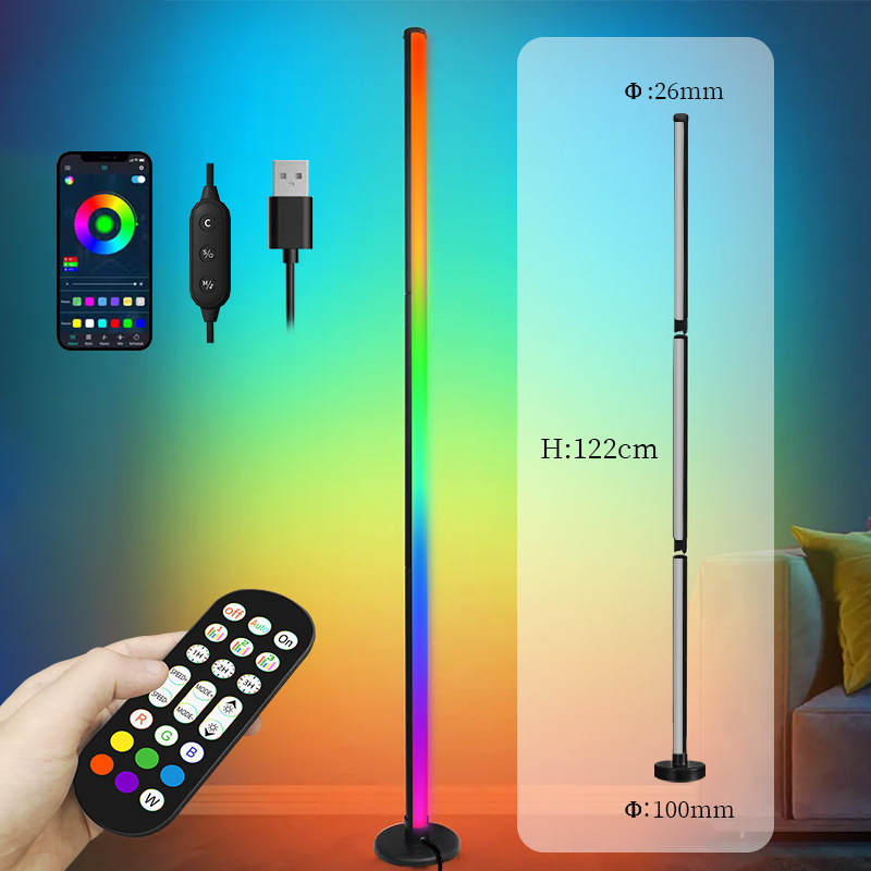 LED Nordic-style Spliced Floor Lamp Living Room and Bedroom Night Light E-sports Atmosphere Light