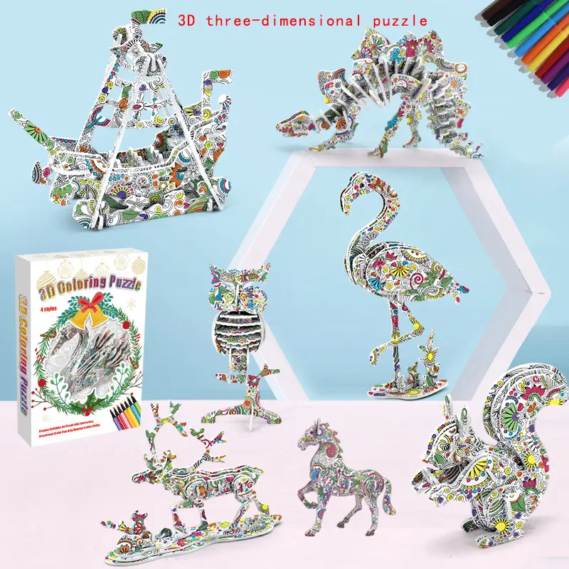 Kinder Nieuw Speelgoed 3d Puzzel Decompressie Speelgoed Diy Handgemaakte Graffiti