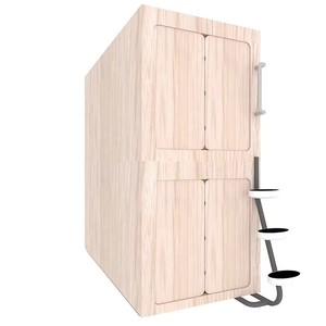 WE-Boîte de nuit en bois à capsules pour les hôtels, avec contrôle par application pour l'éclairage et la température. - Product Image 6