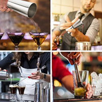 Ensemble de shaker à cocktails Boston en acier inoxydable 21 pièces - Kit d'outils de barman professionnel pour la préparation de boissons à la maison