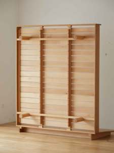 Lit en bois de cerisier massif de style européen, moderne, de taille standard, de luxe, écologique, style doux, en promotion - Product Image 5