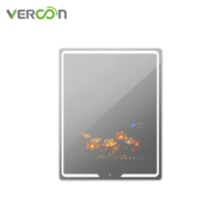 Vercon Offres Spéciales moderne de luxe Miroir de salle de bain LED rectangle Android Smart Magic Salle de bain TV mural Youtube Instagram