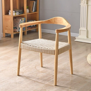 Sang trọng rắn gỗ mây phòng ăn ghế chất lượng cao đồ nội thất rắn gỗ cánh tay <span class=keywords><strong>Kennedy</strong></span> Ghế mây ghế - Product Image 6