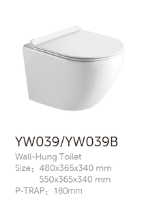 YW039 Toilette suspendue au mur <span class=keywords><strong>Wc</strong></span> Toilettes Sanitaires Style européen Céramique Salle de bain Toilette suspendue - Product Image 2